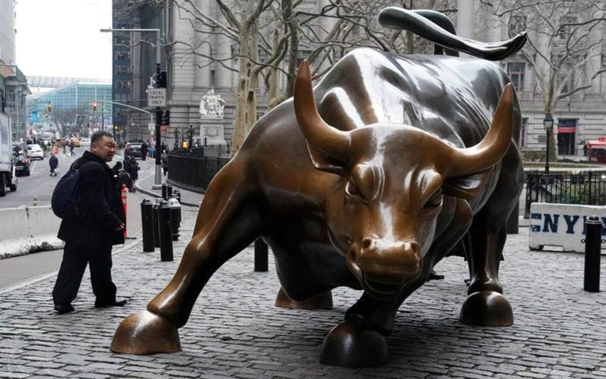El famoso toro de Wall Street en Nueva York.