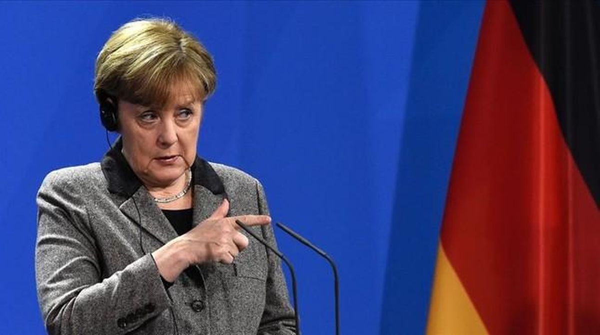 Merkel, en una rueda de prensa. Merkel, en una rueda de prensa.