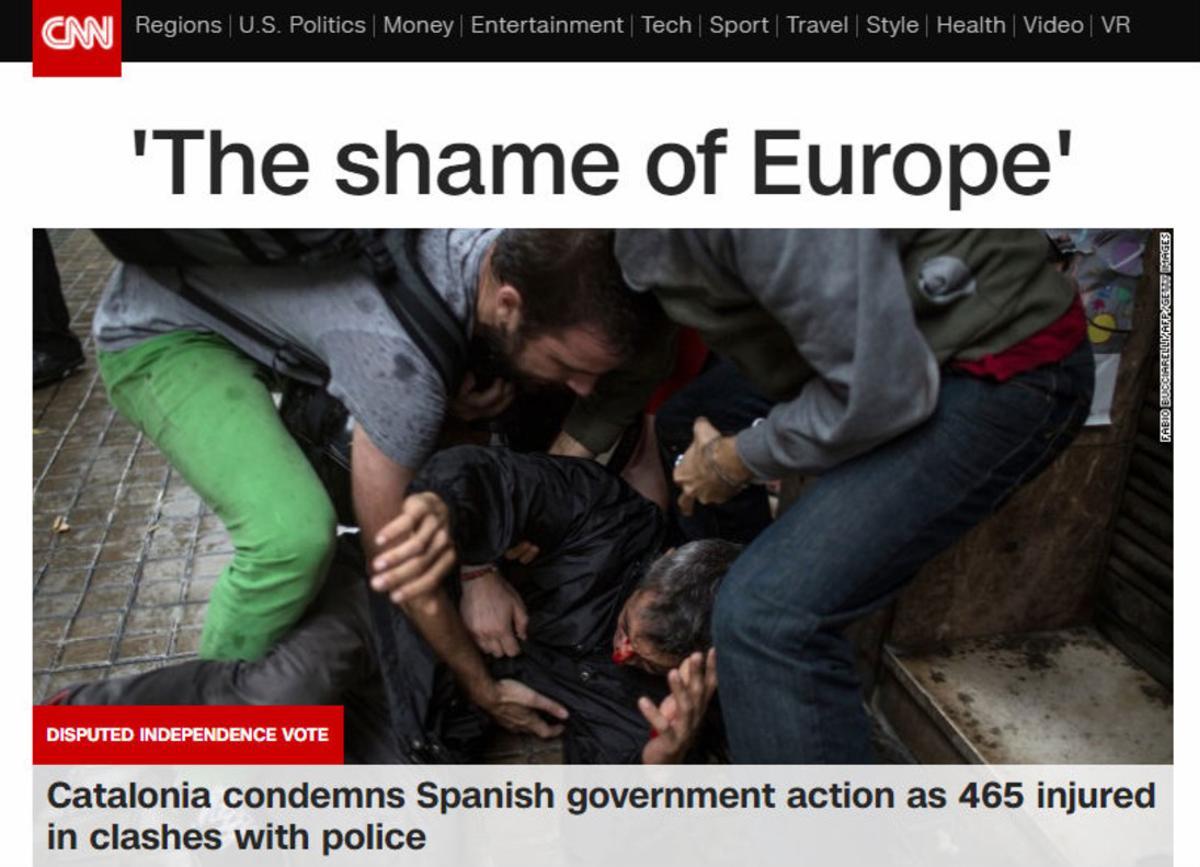 CNN sobre las cargas policiales: La vergüenza de Europa.