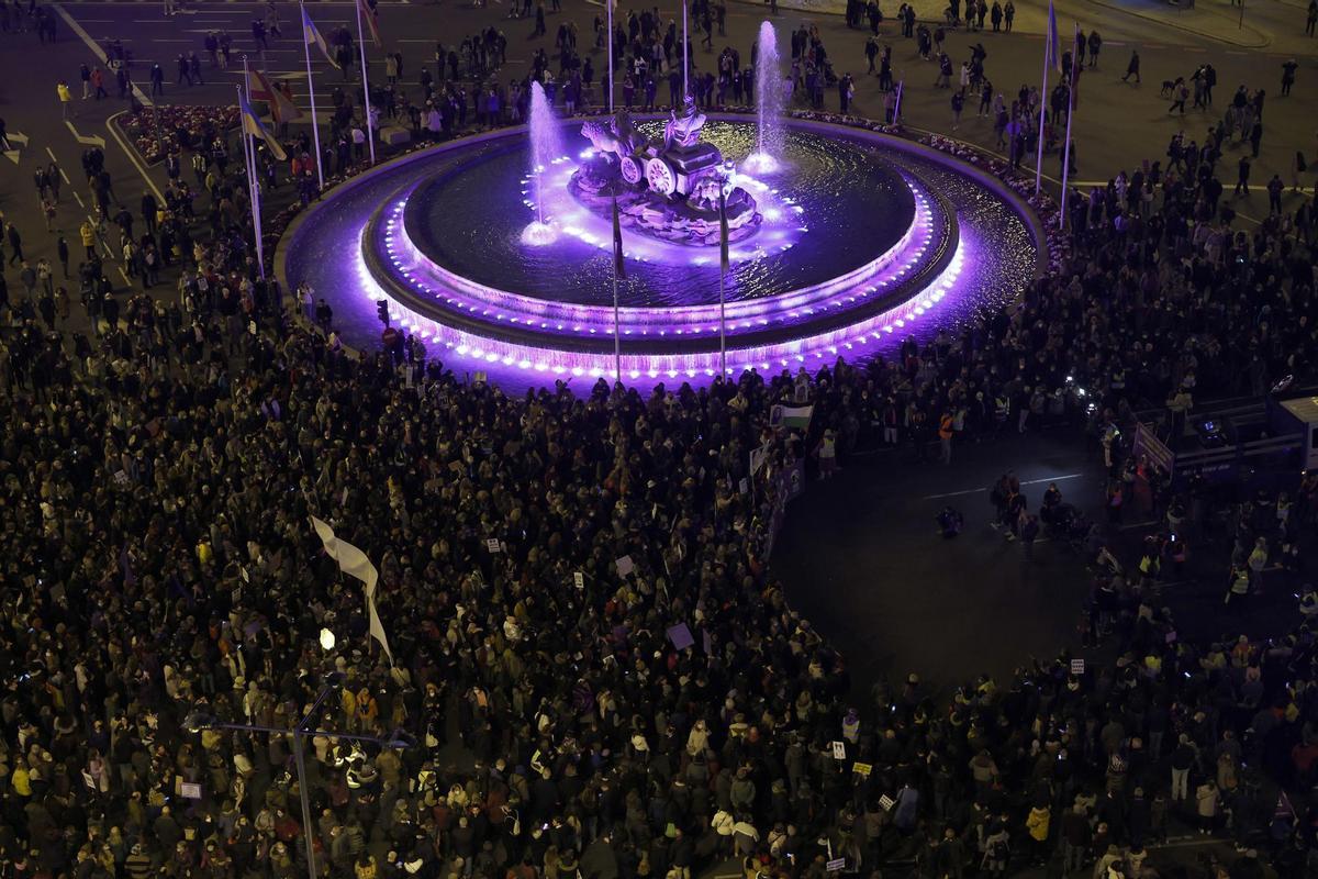 Manifestación del Movimiento Feminista de Madrid bajo el eslogan El feminismo es abolicionista. EFE/Luca Piergiovanni