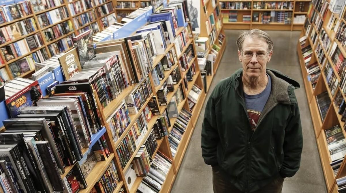 Kim Stanley Robinson, en la librería Gigamesh. Kim Stanley Robinson, en la librería Gigamesh.