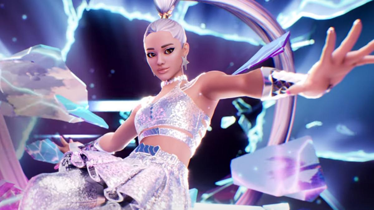 El avatar de Ariana Grande en un concierto virtual El avatar de Ariana Grande en un concierto virtual