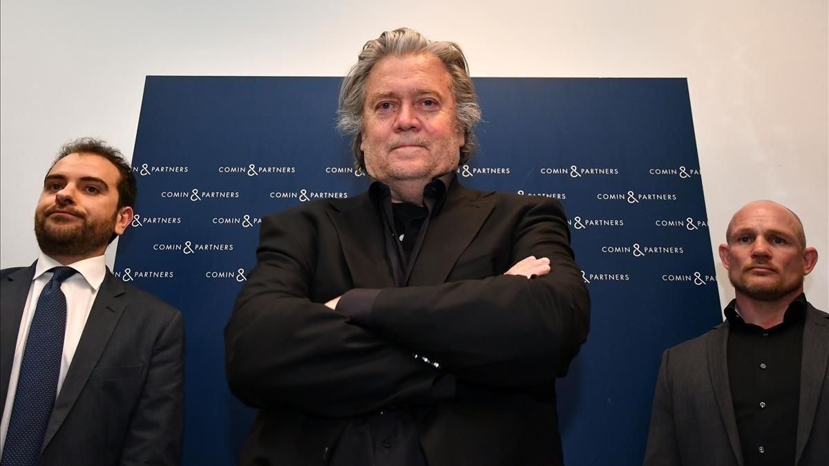 Steve Bannon, en Roma. Steve Bannon, en Roma.