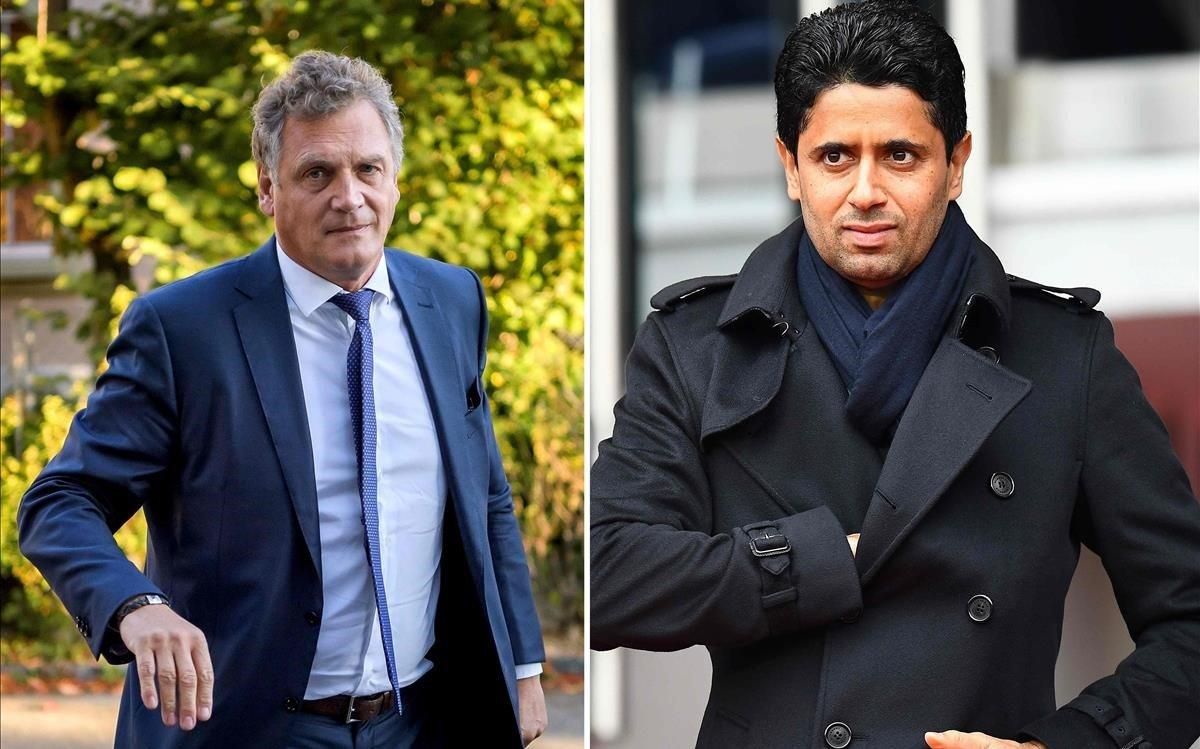 Valcke, a la derecha, y Al-Khelaifi, deberán someterse a juicio Valcke, a la derecha, y Al-Khelaifi, deberán someterse a juicio