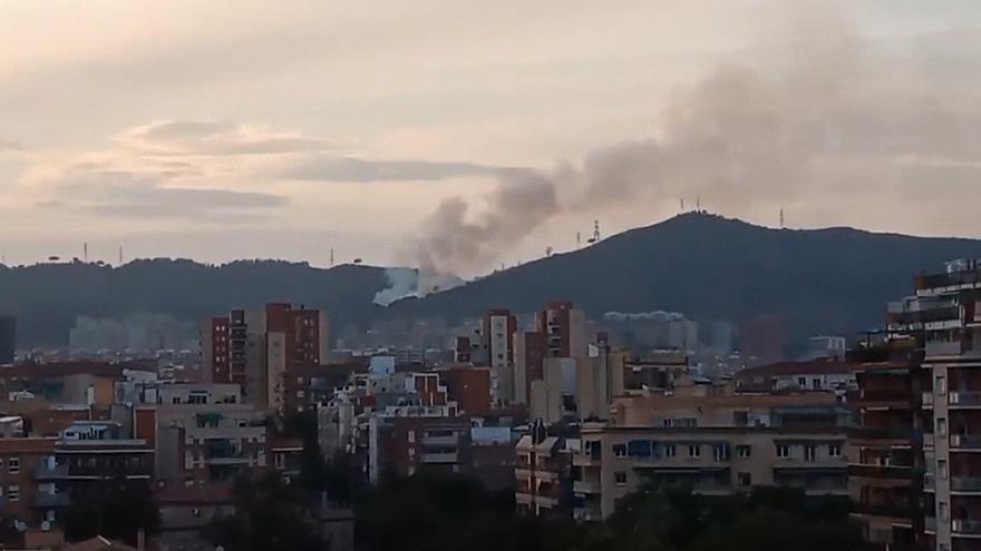 New fire in the Collserola mountain in Barcelona