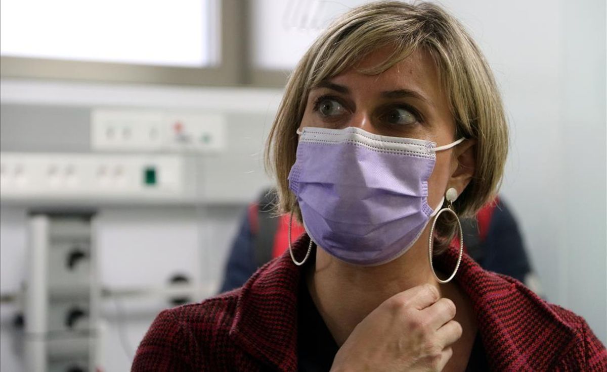 Alba Vergés, en el Hospital de Terrassa, el pasado abril Alba Vergés, en el Hospital de Terrassa, el pasado abril