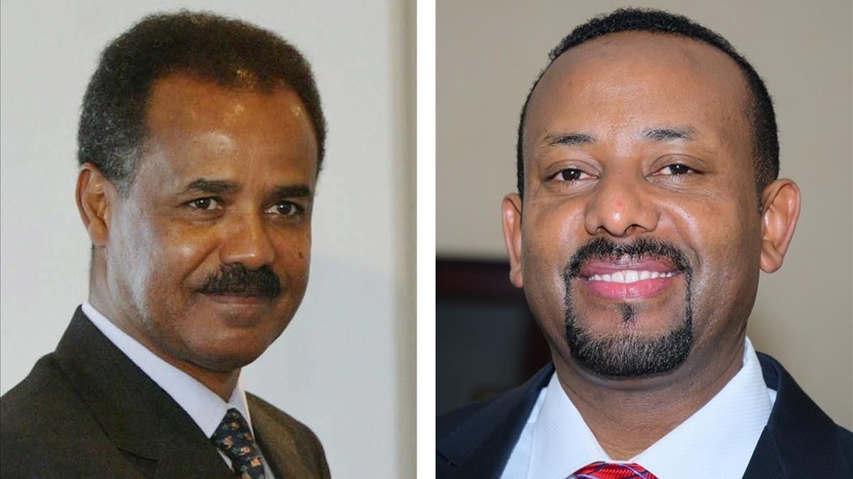 El presidente eritreo, Isaias Afwerki (izquierda) y el primer ministro etíope Abiy Ahmed (derecha) El presidente eritreo, Isaias Afwerki (izquierda) y el primer ministro etíope Abiy Ahmed (derecha)