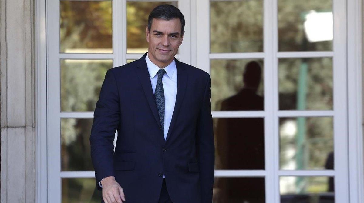 Pedro Sánchez, este jueves en la Moncloa. Pedro Sánchez, este jueves en la Moncloa.