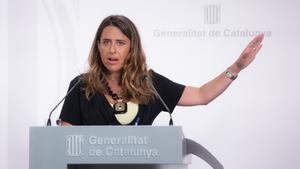 La portavoz del Govern de Cataluña, Patrícia Plaja, durante una rueda de prensa tras el Consell Executiu  