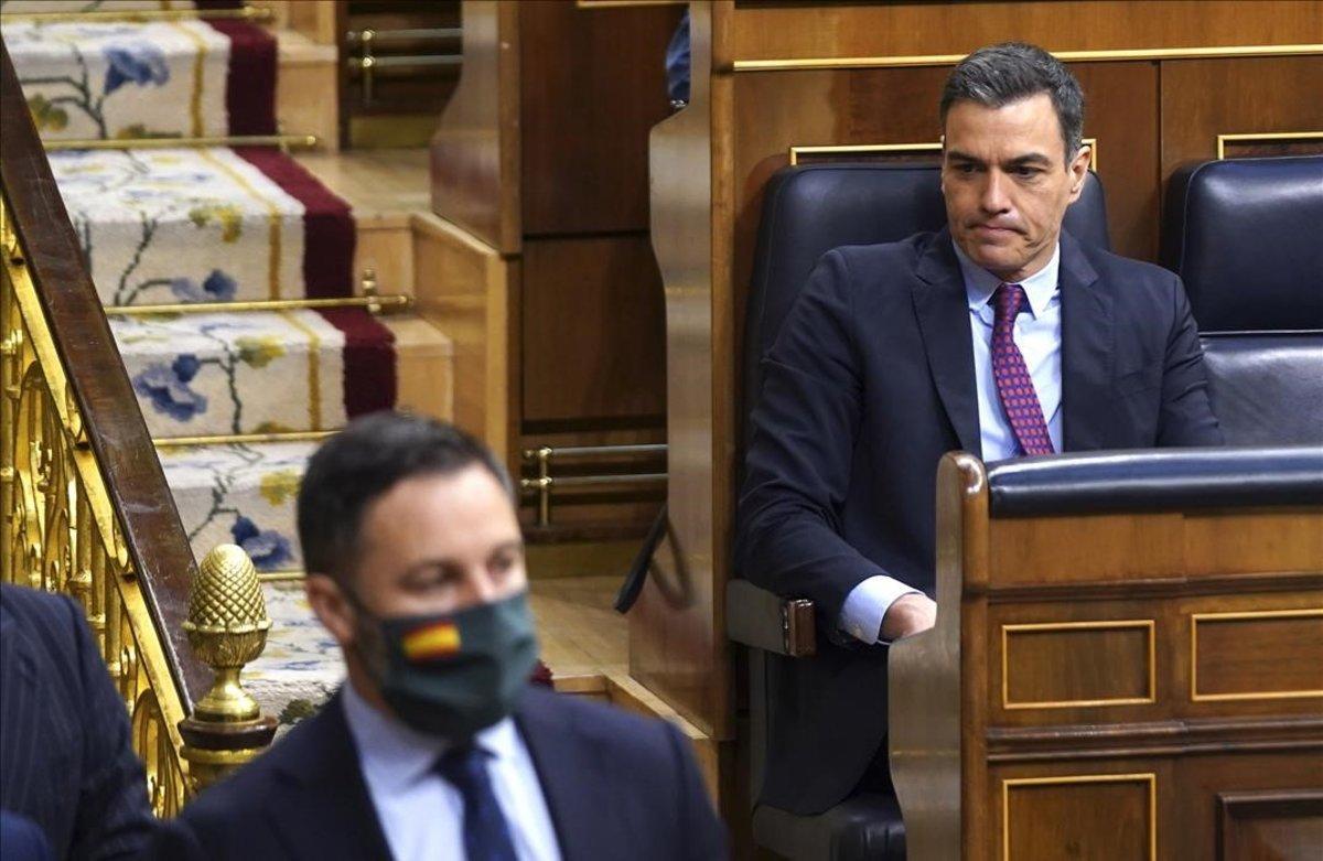 Santiago Abascal y Pedro Sánchez, el pasado 10 de junio en el Congreso de los Diputados. Santiago Abascal y Pedro Sánchez, el pasado 10 de junio en el Congreso de los Diputados.