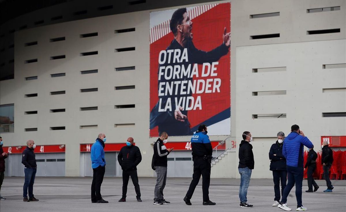 Primer día de vacunación en el Wanda Metropolitano, el estadio del Atlético de Madrid. Primer día de vacunación en el Wanda Metropolitano, el estadio del Atlético de Madrid.