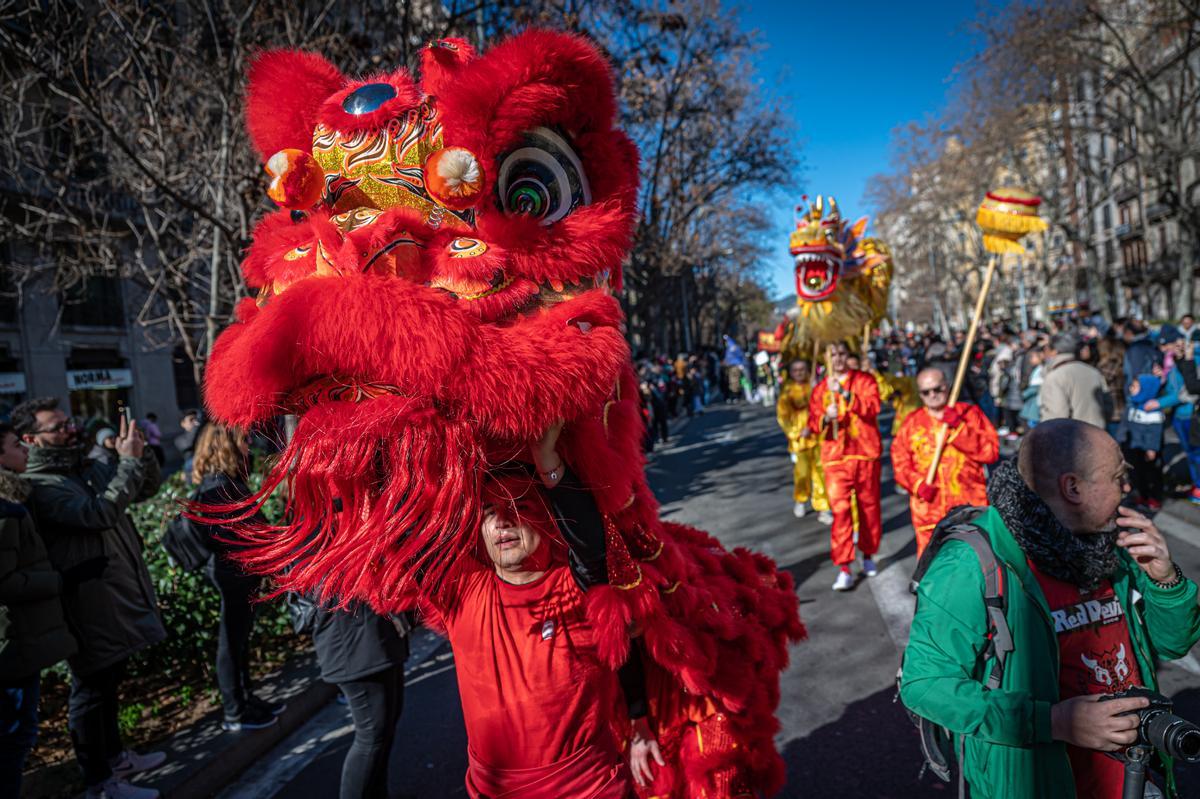 Barcelona da la bienvenida al Año Nuevo Chino con un desfile de dragones.