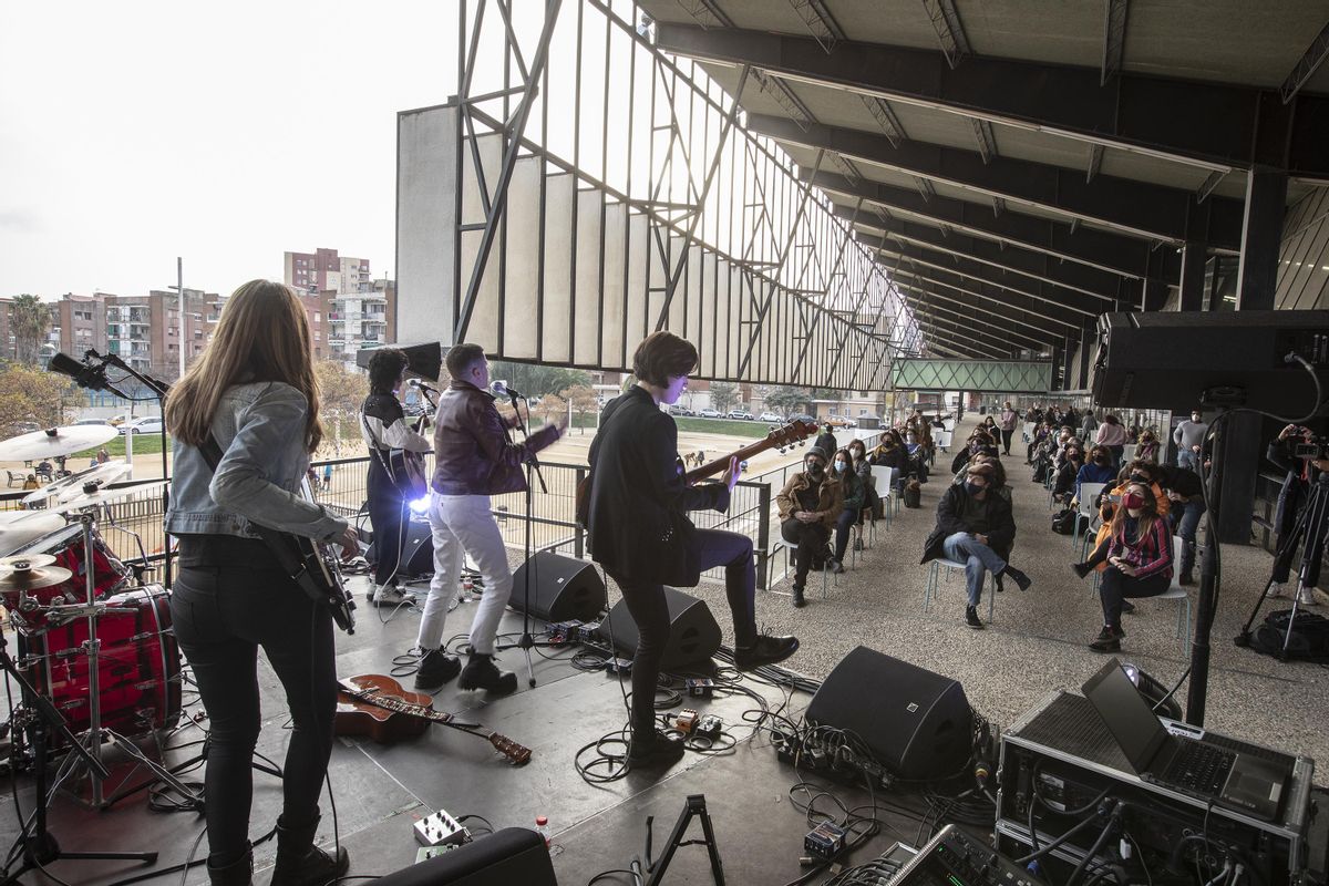 Concierto celebrado en las gradas del Canòdrom para el día de las mujeres. Concierto celebrado en las gradas del Canòdrom para el día de las mujeres.