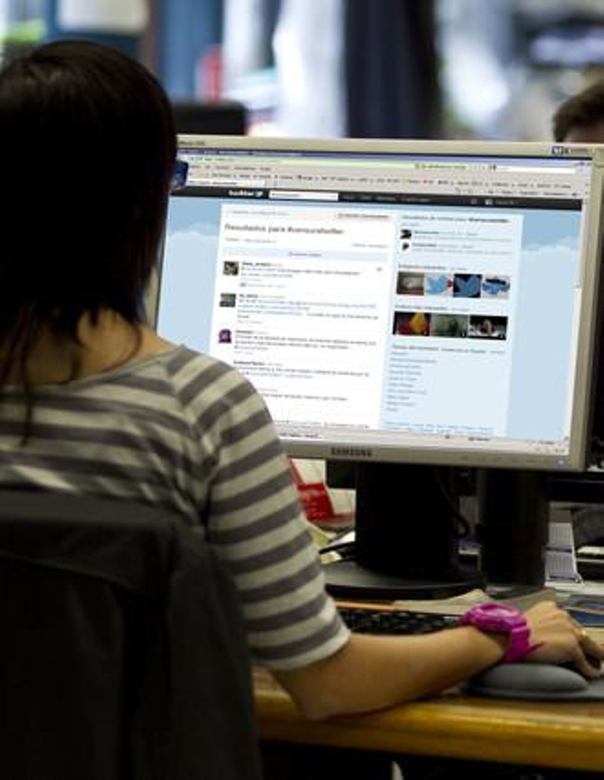 Una usuaria de internet. Una usuaria de internet.