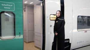 Una mujer saudí en el ’AVE a la Meca’.