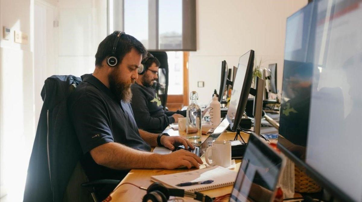 Oficinas de la start-up Carto. Oficinas de la start-up Carto.