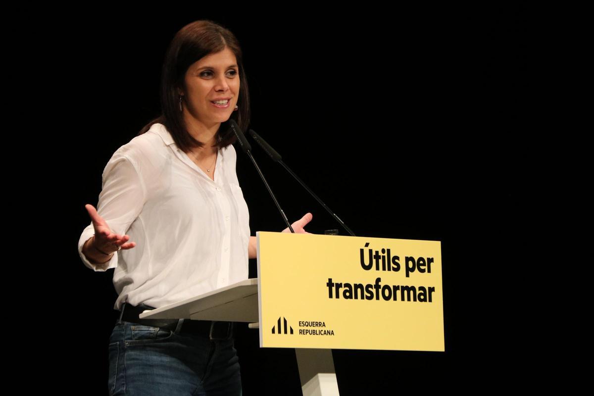 La secretaria general adjunta de ERC, Marta Vilalta, en el acto de este domingo en Vilafranca del Penedès La secretaria general adjunta de ERC, Marta Vilalta, en el acto de este domingo en Vilafranca del Penedès