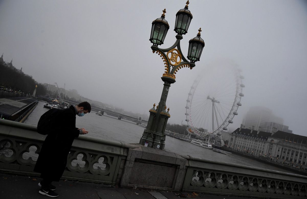 Imagen de Londres un día niebla, en 2020. Imagen de Londres un día niebla, en 2020.