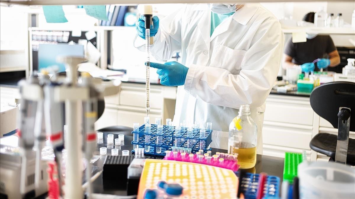 Un científico prepara unas pruebas para diagnosticar la covid-19, en un laboratorio de Nueva York