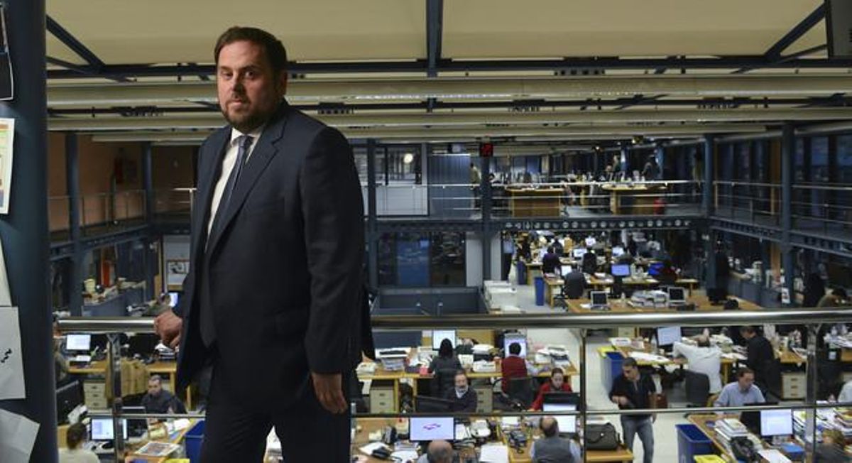 Oriol Junqueras en la redacción de EL PERIÓDICO. Oriol Junqueras en la redacción de EL PERIÓDICO.