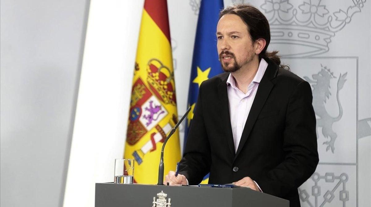 El vicepresidente segundo, Pablo Iglesias, en la Moncloa. El vicepresidente segundo, Pablo Iglesias, en la Moncloa.