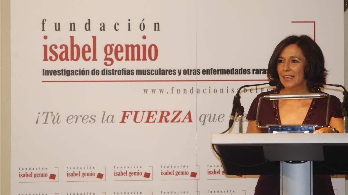Isabel Gemio, en un acto de su fundación. Isabel Gemio, en un acto de su fundación.