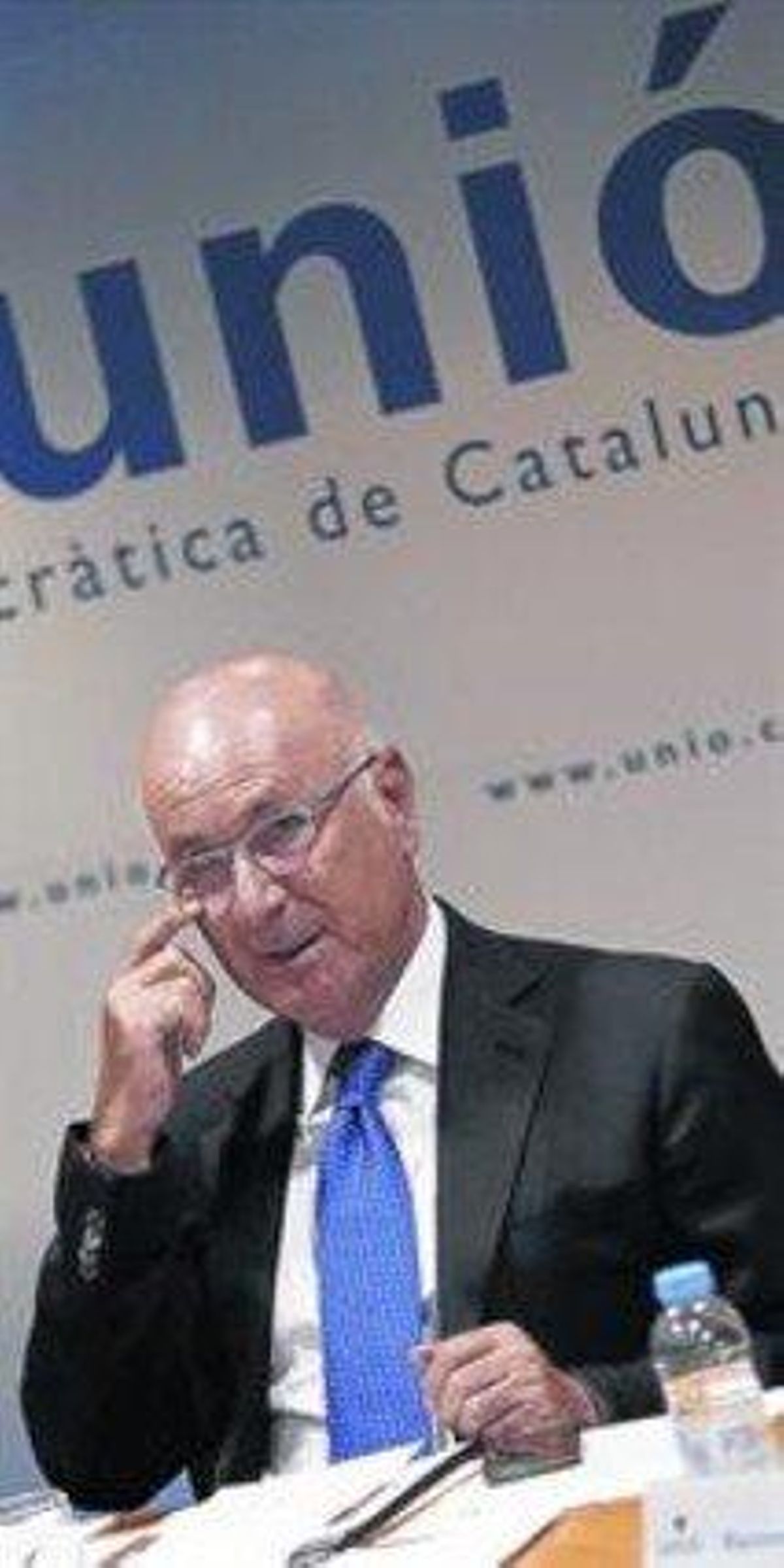 Josep Antoni Duran Lleida, en una reunión de la dirección de Unió. Josep Antoni Duran Lleida, en una reunión de la dirección de Unió.