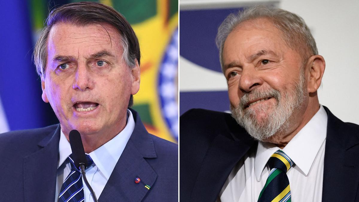 Jair Bolsonaro y Luiz Inacio Lula da Silva.