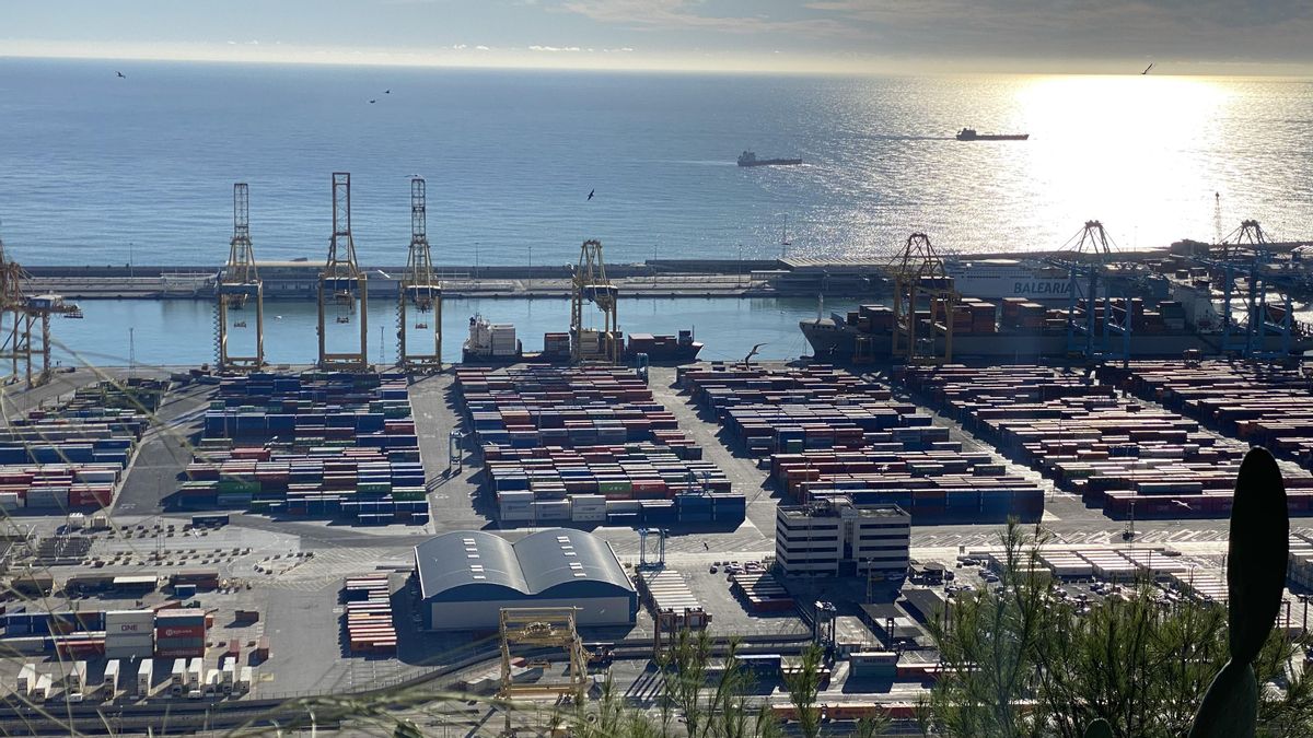 El puerto de Barcelona, en noviembre del 2020. El puerto de Barcelona, en noviembre del 2020.