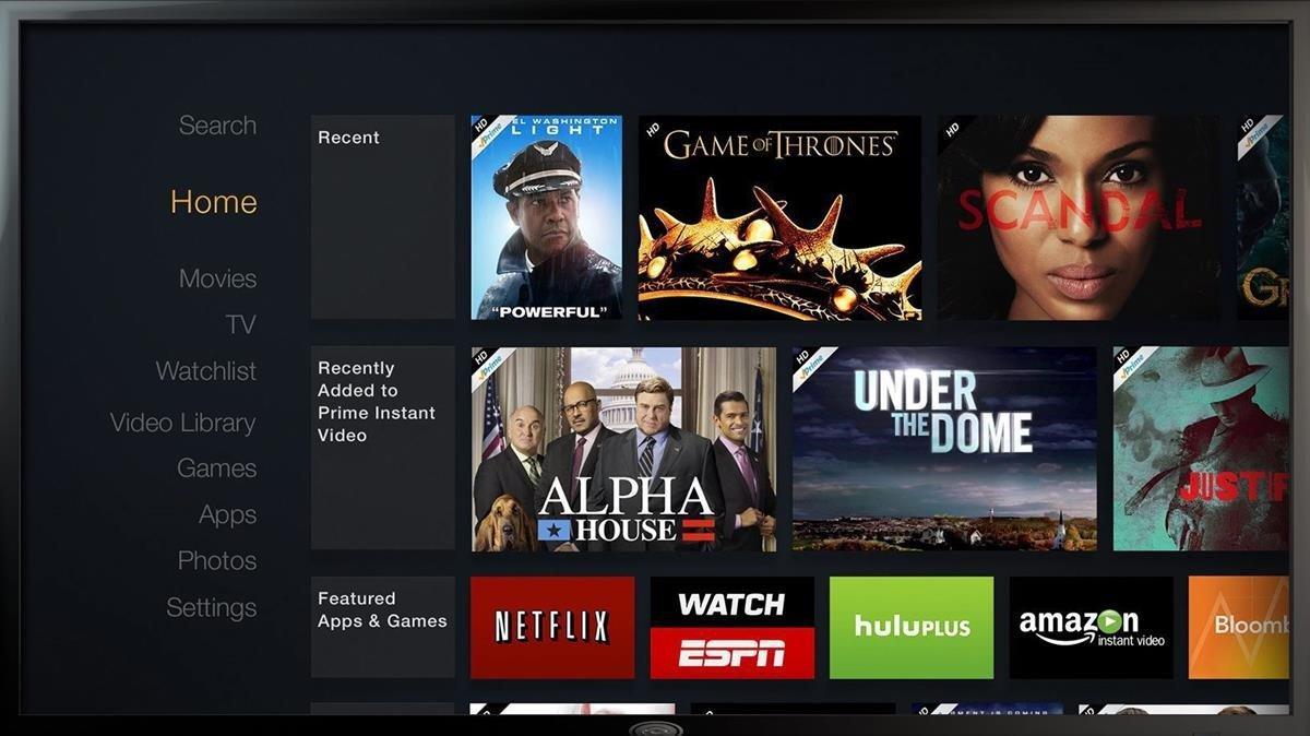 Imagen promocional de un televisor con diferentes ofertas de plataformas por ’streaming’. 