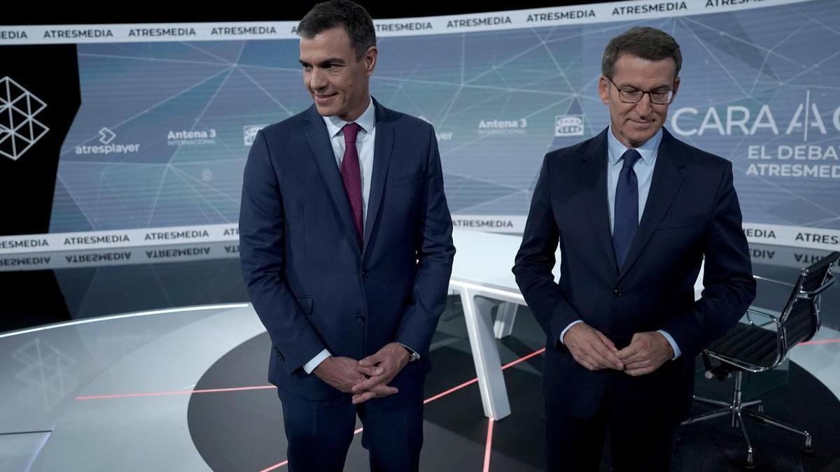 Debate RTVE, encuestas y última hora de Sánchez, Feijóo, Díaz, Abascal