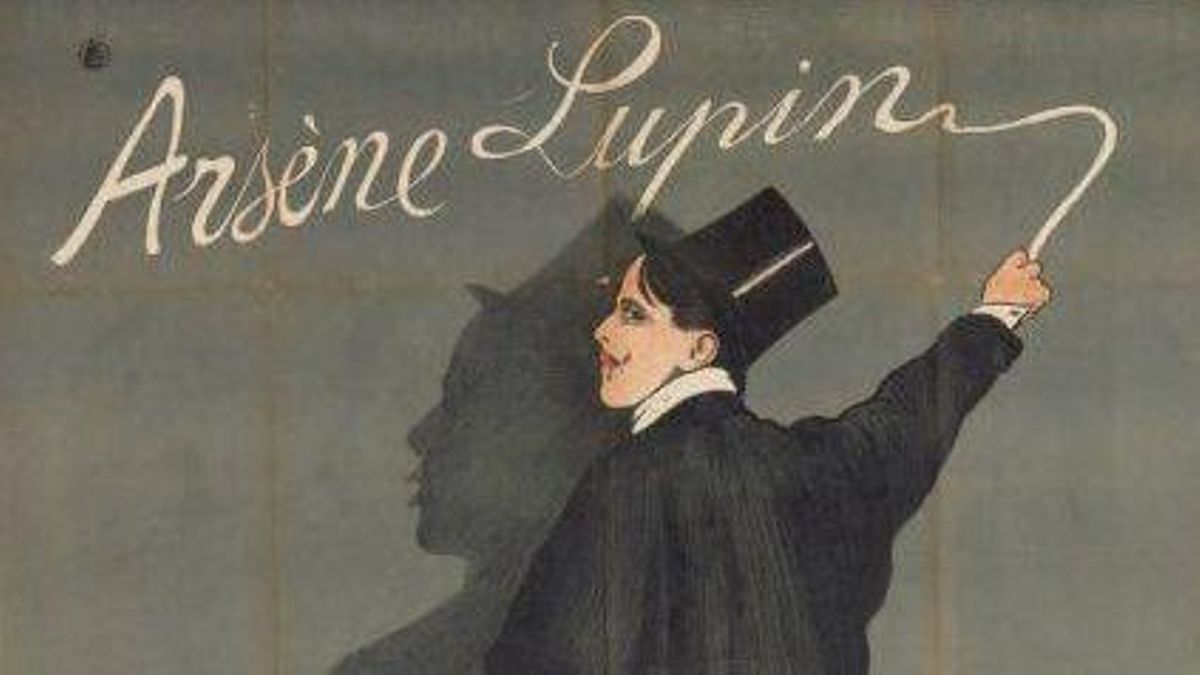 Cartel de una obra de teatro basada en un libro de ’Arsène Lupin’. Cartel de una obra de teatro basada en un libro de ’Arsène Lupin’.