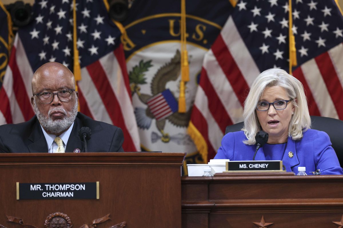 Bennie Thompson, presidente de la comisión que investiga el asalto al Capitolio, y Liz Cheney, vicepresidenta Bennie Thompson, presidente de la comisión que investiga el asalto al Capitolio, y Liz Cheney, vicepresidenta