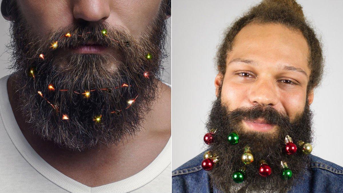 Los adornos navideños para barbas causan furor este año en las tiendas ’online’.