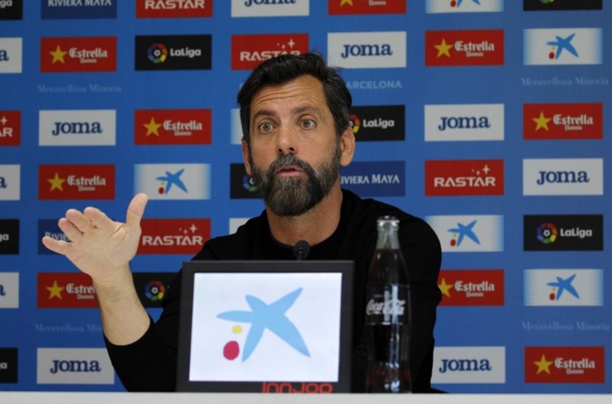 Quique Sánchez Flores, en la rueda de prensa de este martes. Quique Sánchez Flores, en la rueda de prensa de este martes.