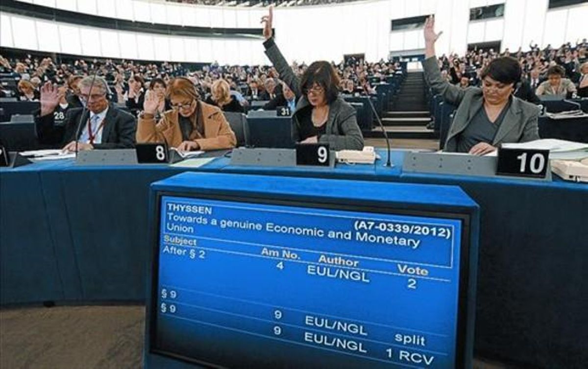 Sesión de debate en la sede del Parlamento europeo de Estrasburgo, el pasado 20 de noviembre. Sesión de debate en la sede del Parlamento europeo de Estrasburgo, el pasado 20 de noviembre.