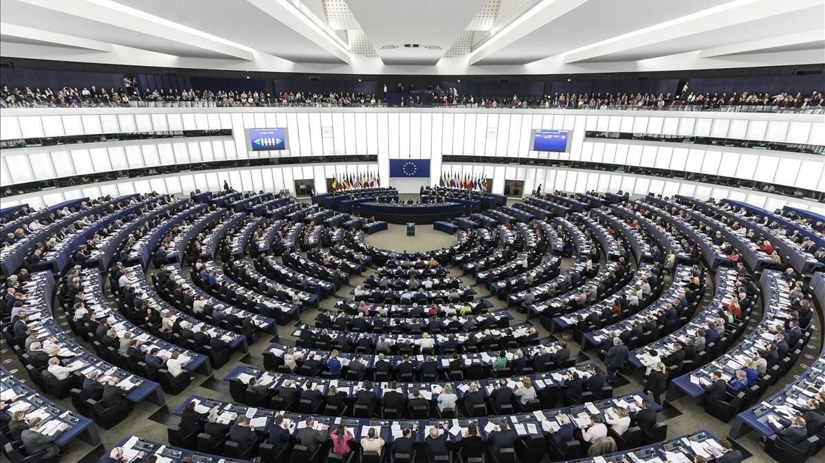 El Parlamento Europeo, durante una sesión plenaria en Estrasburgo. El Parlamento Europeo, durante una sesión plenaria en Estrasburgo.