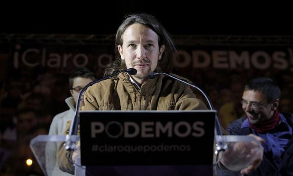 Pablo Iglesias valora los resultados de Podemos, anoche en Madrid. Pablo Iglesias valora los resultados de Podemos, anoche en Madrid.