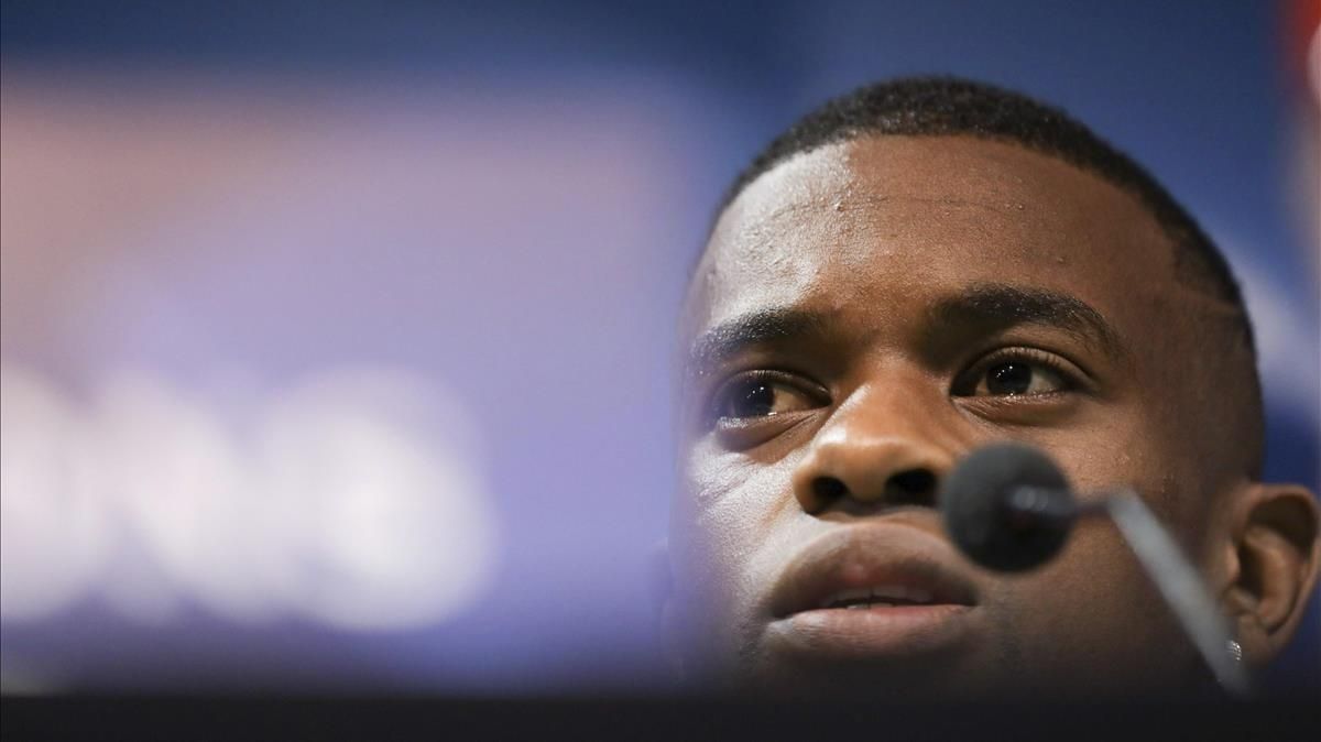 Semedo en la conferencia de prensa que ofreció en el estadio Alvalade de Lisboa. Semedo en la conferencia de prensa que ofreció en el estadio Alvalade de Lisboa.