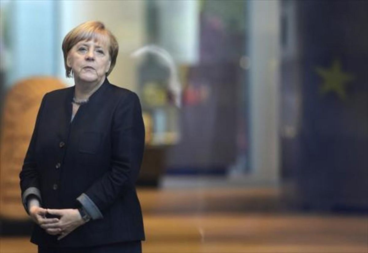 Angela Merkel, el pasado miércoles en la Cancillería de Berlín. Angela Merkel, el pasado miércoles en la Cancillería de Berlín.