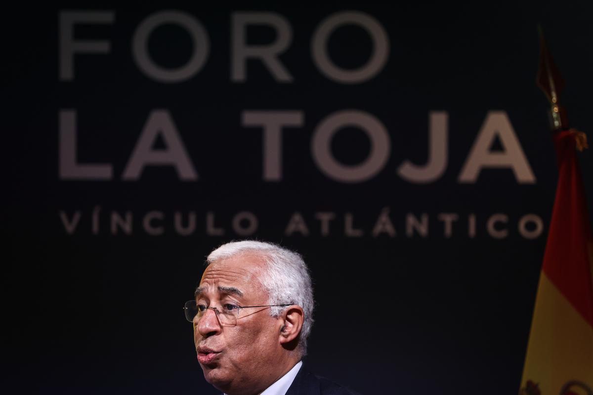 El primer ministro portugués, António Costa, interviene durante el Foro La Toja, en Lisboa.