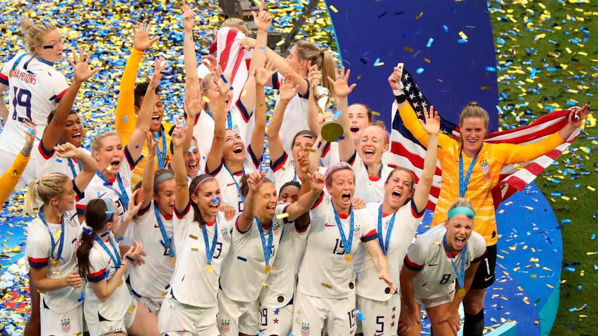 Las jugadoras de Estados Unidos celebran la conquista del Mundial-2019. 