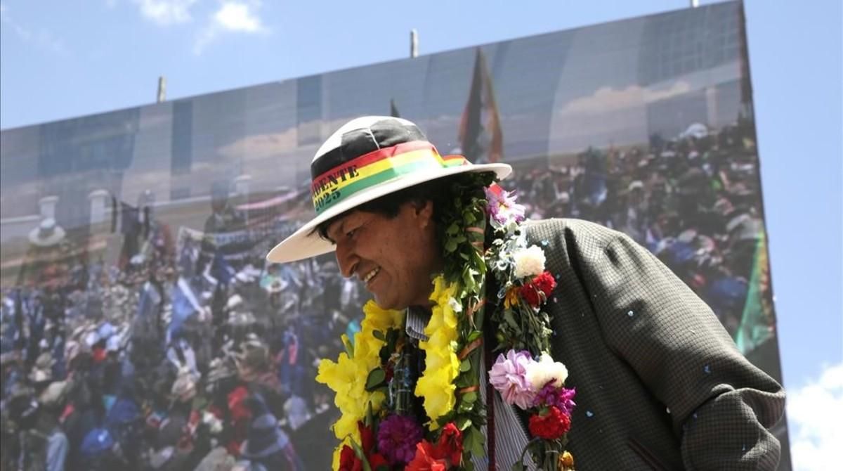 El presidente de Bolivia, Evo Morales, durante la inaugiración del museo que ensalza su figura en Orinoca (Bolivia). El presidente de Bolivia, Evo Morales, durante la inaugiración del museo que ensalza su figura en Orinoca (Bolivia).