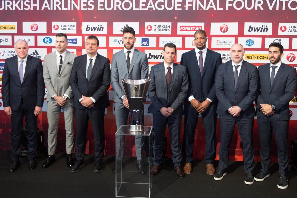 Presentación de la final a cuatro de la Euroliga en Vitoria.