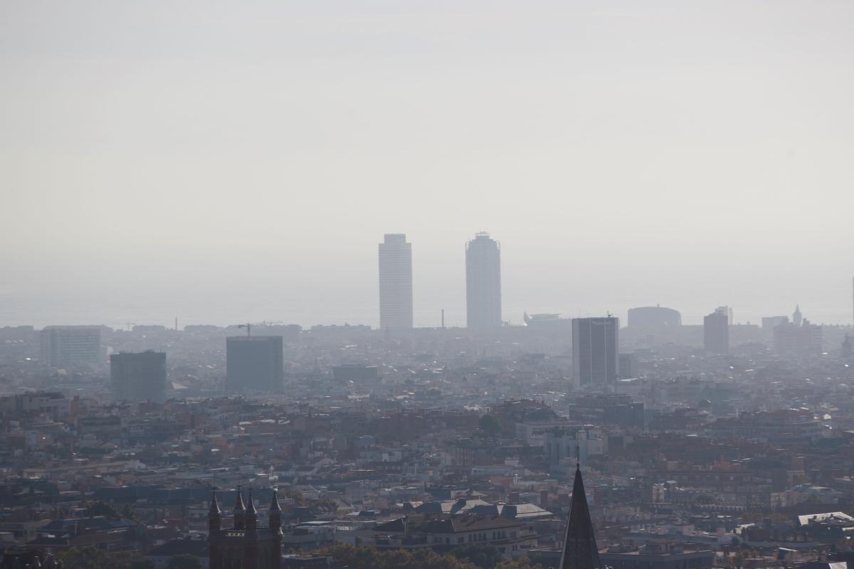 Contaminación en Barcelona el pasado 23 de octubre.