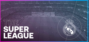 La portada de la web de la Superliga con el escudo del Madrid.