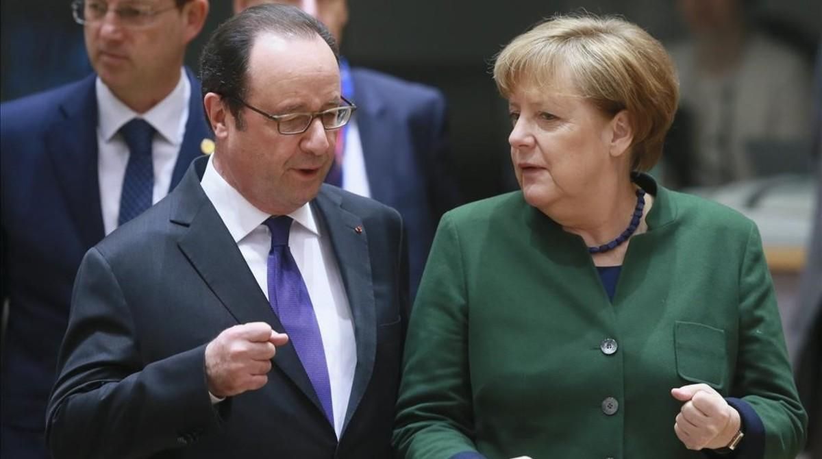 François Hollande y Angela Merkel, en Bruselas, el 10 de marzo. François Hollande y Angela Merkel, en Bruselas, el 10 de marzo.