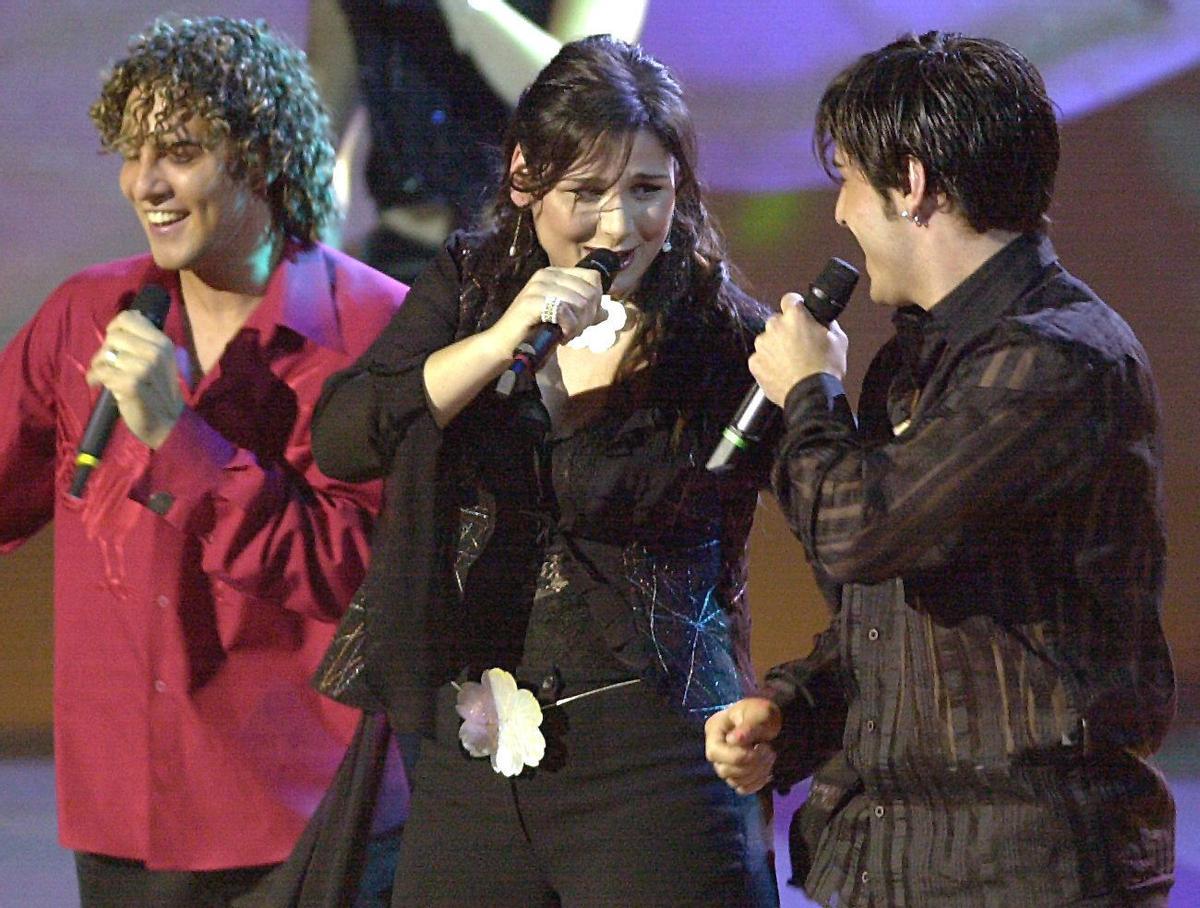 Rosa López, David Bustamante y David Bisbal quedaron en séptima posición en Eurovisión 2002 en Tallin (Estonia)