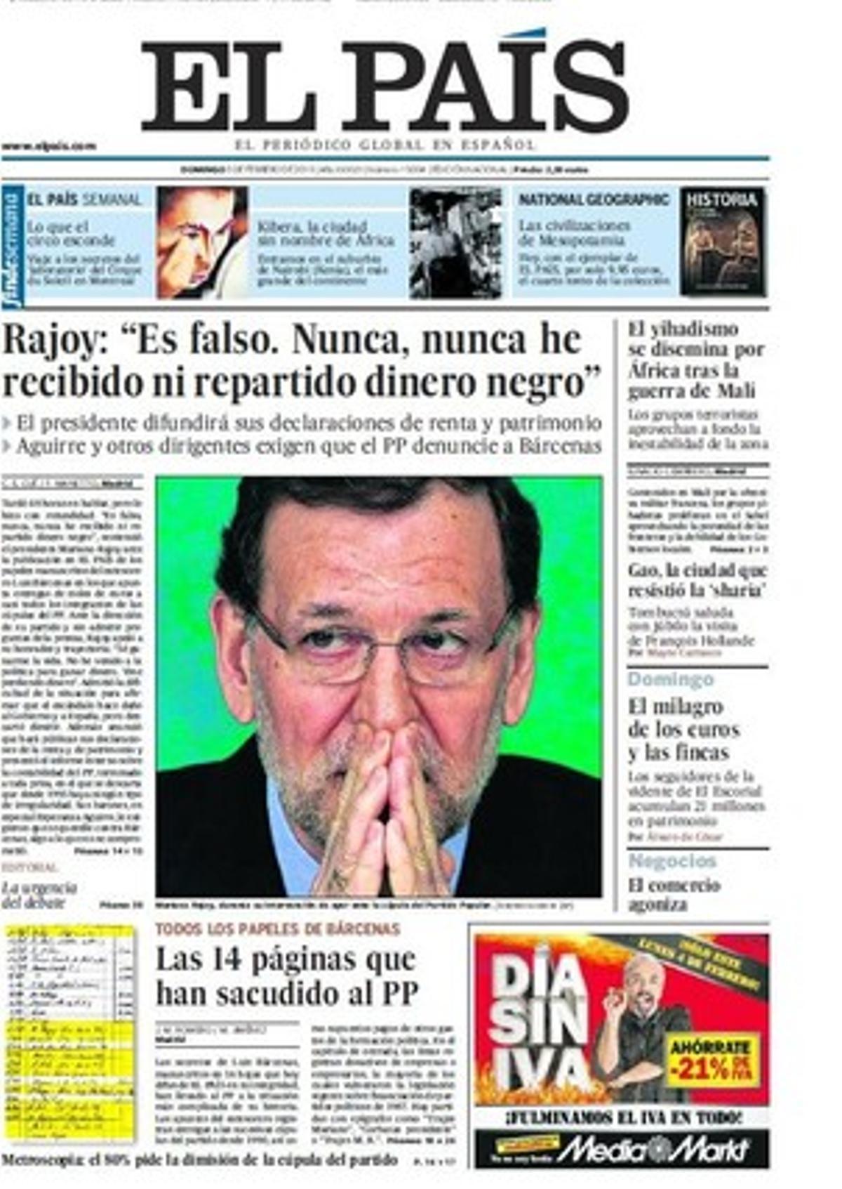 El País' publica 'Todos papeles de Bárcenas'