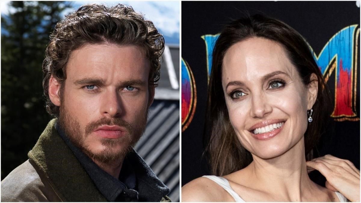 Angelina Jolie y Richard Madden. Angelina Jolie y Richard Madden.